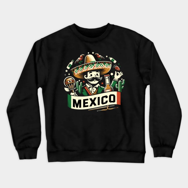 Mexico Fan Art Crewneck Sweatshirt by Trendsdk